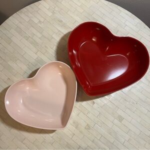 Opalhouse Pink & Red Melamine Heart Nesting Bowls